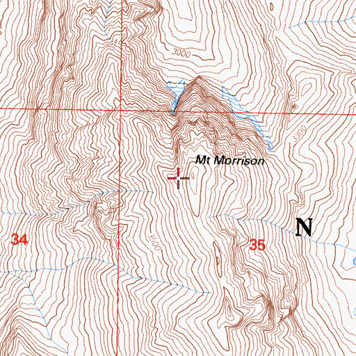 Topographic Map of Mount Morrison, CA