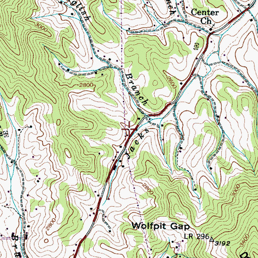 Topographic Map of Clearmont Volunteer Fire Department Station 2, NC