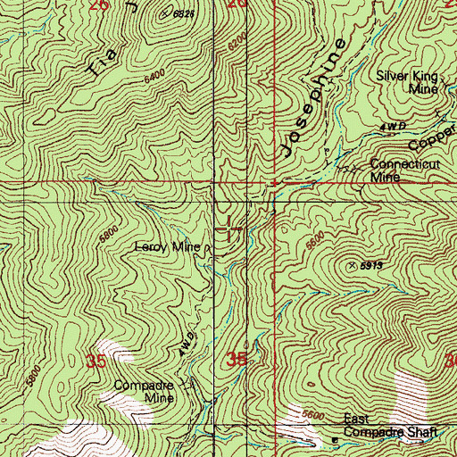 Topographic Map of Black Eagle Mine, AZ