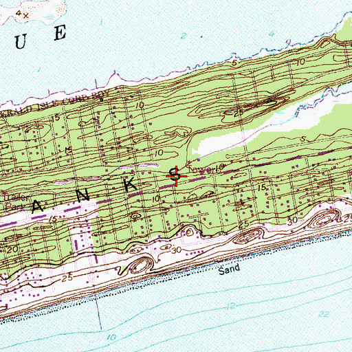 Topographic Map of Emerald Isle Fire Department Station 1 Headquarters, NC