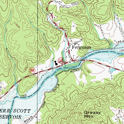 Topographic Map of Ferguson Fire Department, NC