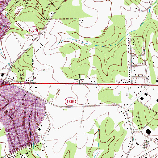 Topographic Map of Conover Fire Department Station 1, NC