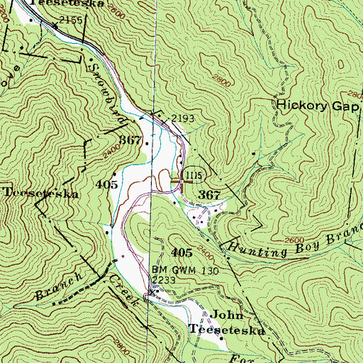 Topographic Map of Snowbird Fire and Rescue, NC