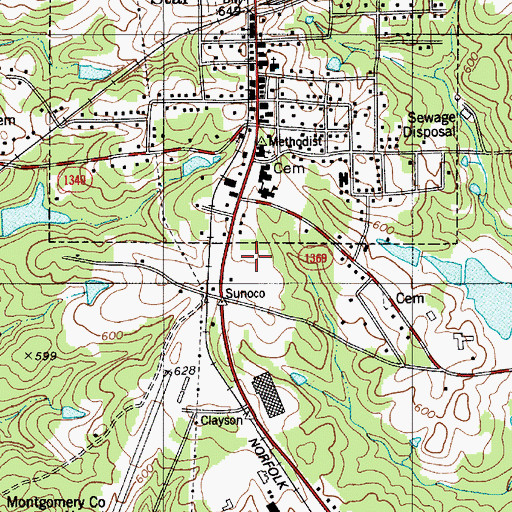 Topographic Map of Star Fire Department, NC