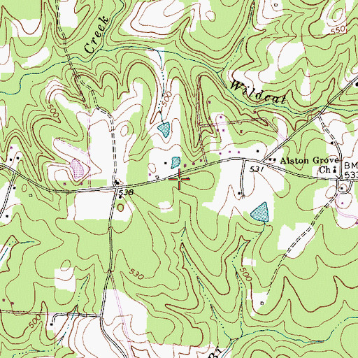 Topographic Map of White Cross Volunteer Fire Department, NC