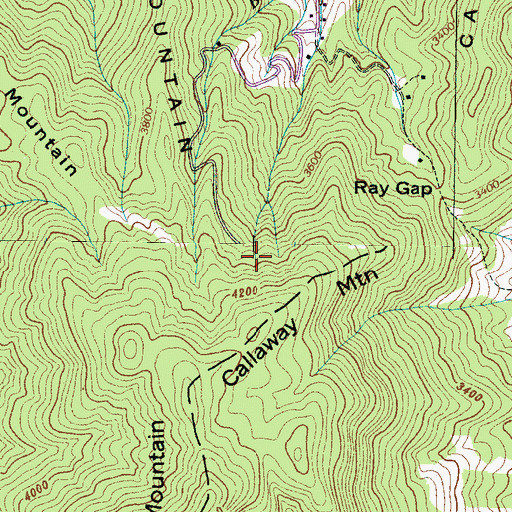 Topographic Map of West Yancey Volunteer Fire Department Station 3, NC