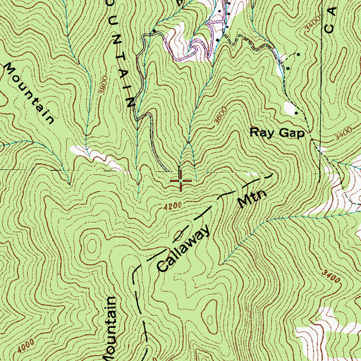 Topographic Map of West Yancey Volunteer Fire Department Station 3, NC