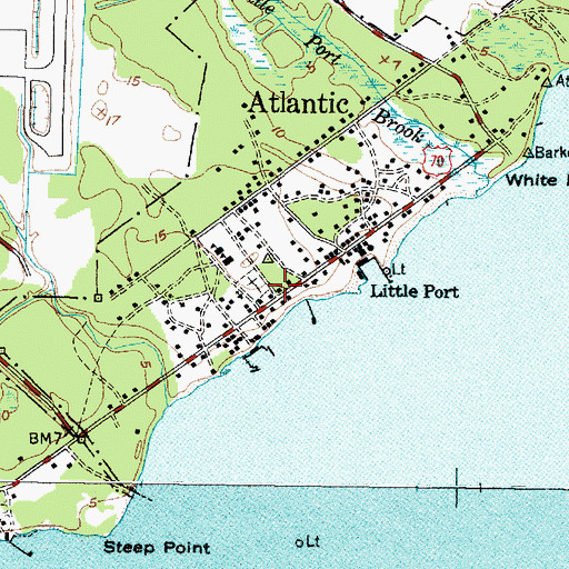 Topographic Map of Atlantic Fire Department, NC