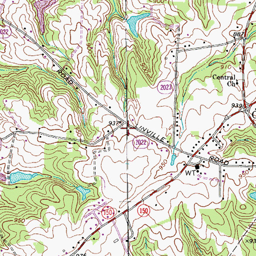 Topographic Map of Oak Ridge Fire Department Station 15, NC