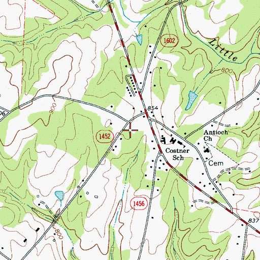 Topographic Map of Agriculture Center Volunteer Fire Department, NC