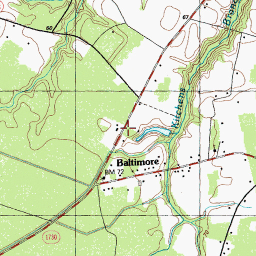 Topographic Map of Carvers Creek Volunteer Fire Department, NC