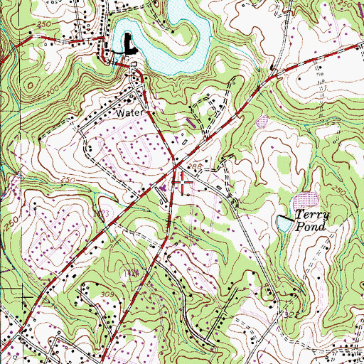 Topographic Map of Rockingham Fire Department Station 2, NC