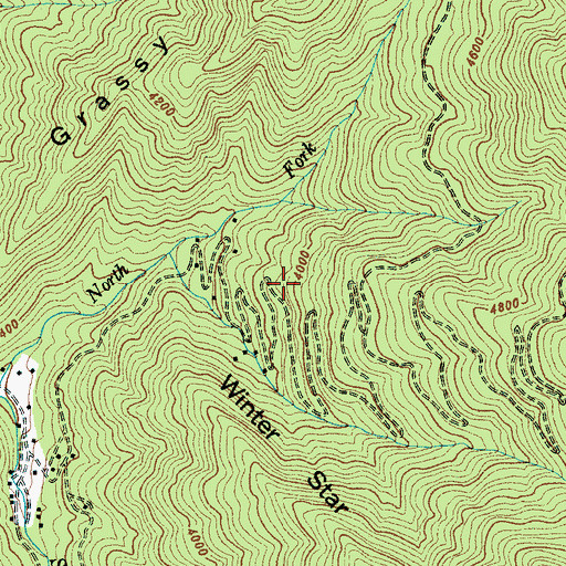 Topographic Map of Pensacola Volunteer Fire Department, NC