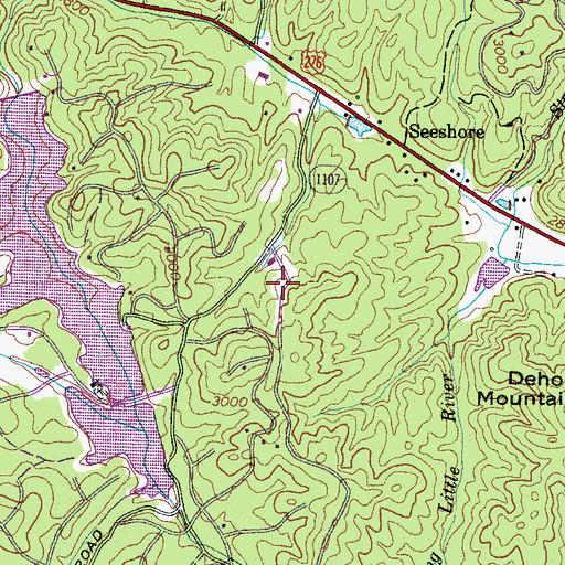 Topographic Map of Connestee Fire Rescue Upper Station, NC