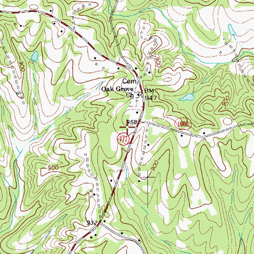 Topographic Map of Stokes - Rockingham Volunteer Fire Department and Rescue Squad Station 2, NC
