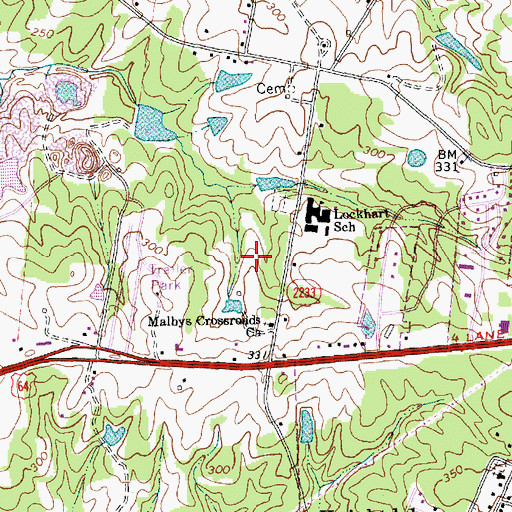 Topographic Map of Knightdale Fire Department Station 1, NC