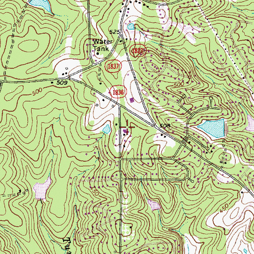 Topographic Map of Raleigh Fire Department Station 23, NC