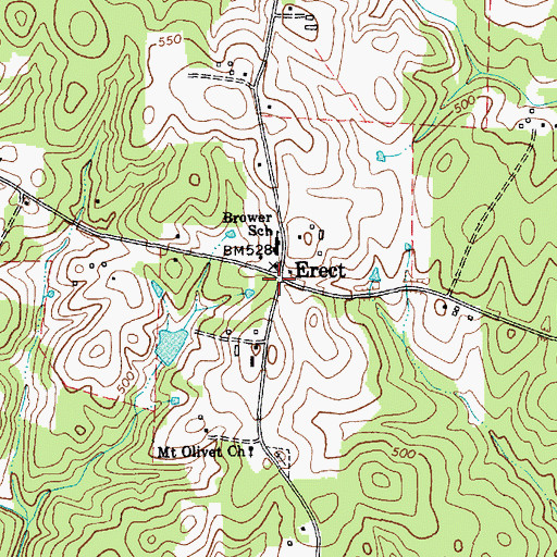 Topographic Map of Coleridge Fire Department Station 10, NC