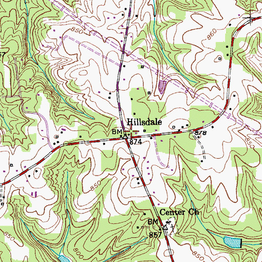 Topographic Map of Summerfield Fire Department Station 39, NC