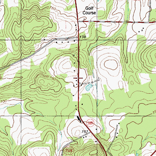 Topographic Map of South Davidson Fire Department Station 58, NC