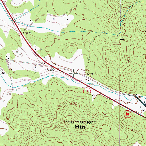 Topographic Map of Salem Fire and Rescue Station 2, NC