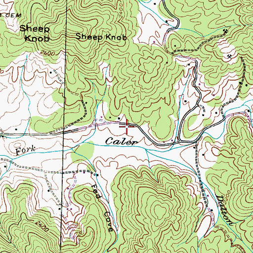 Topographic Map of Cowee Volunteer Fire and Rescue Department, NC