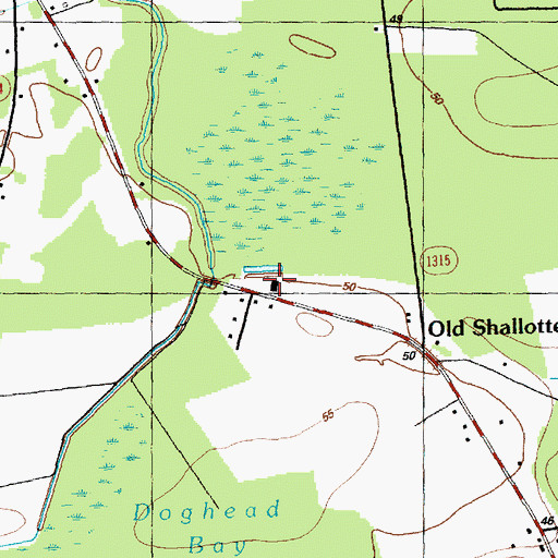 Topographic Map of Grissettown - Longwood Fire and Rescue, NC