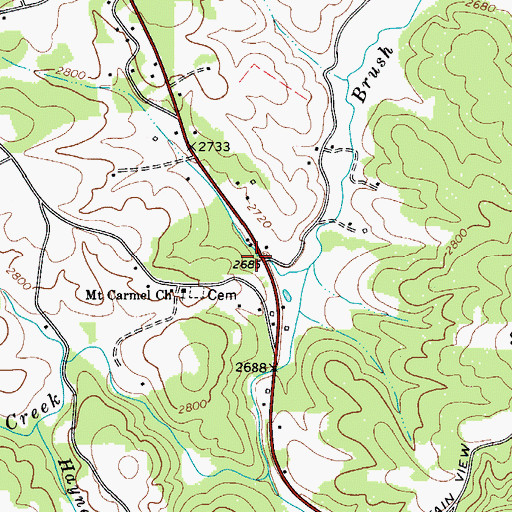 Topographic Map of Cherry Lane Volunteer Fire Department, NC