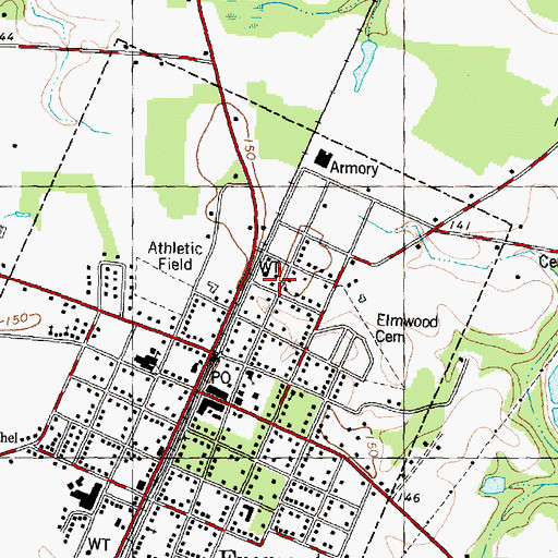 Topographic Map of Fremont Volunteer Fire Department, NC