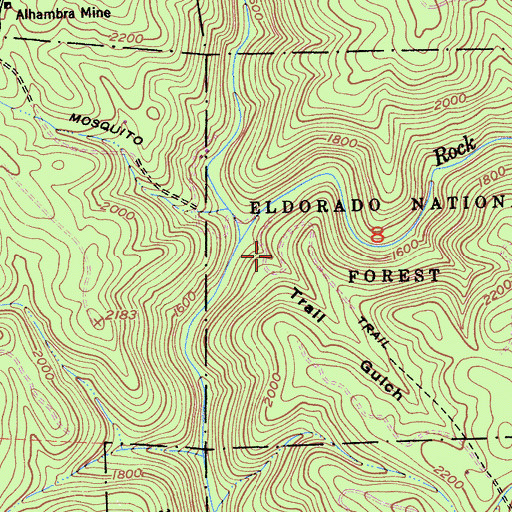 Topographic Map of Mosquito Trail, CA