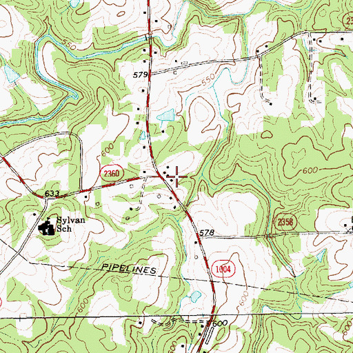 Topographic Map of Snow Camp Fire Department Station 6, NC