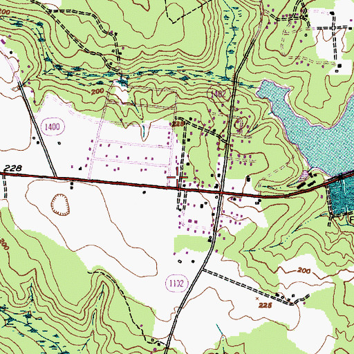 Topographic Map of Fayetteville Fire Department Station 11, NC
