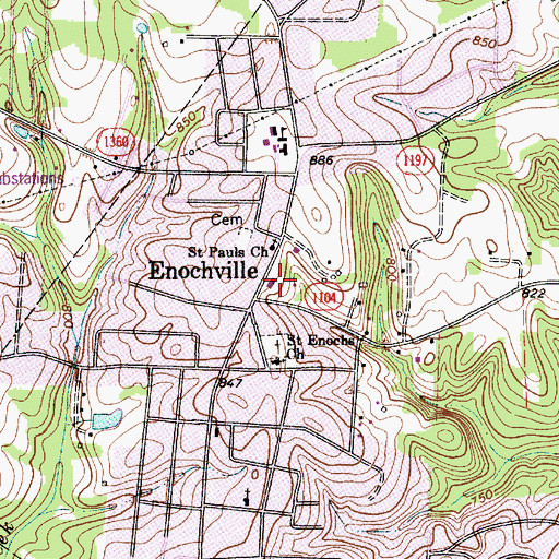 Topographic Map of Enochville Fire and Rescue Department Station 49, NC