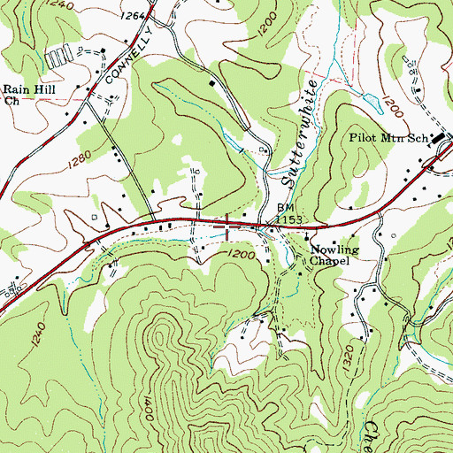 Topographic Map of Brendletown Fire and Rescue Protection Association Station 1, NC