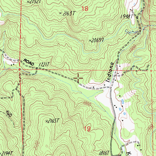 Topographic Map of Mother Lode Mine, CA