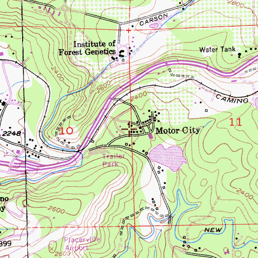 Topographic Map of Motor City, CA