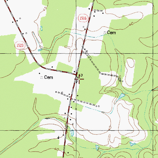 Topographic Map of Griffins Township Fire Department, NC
