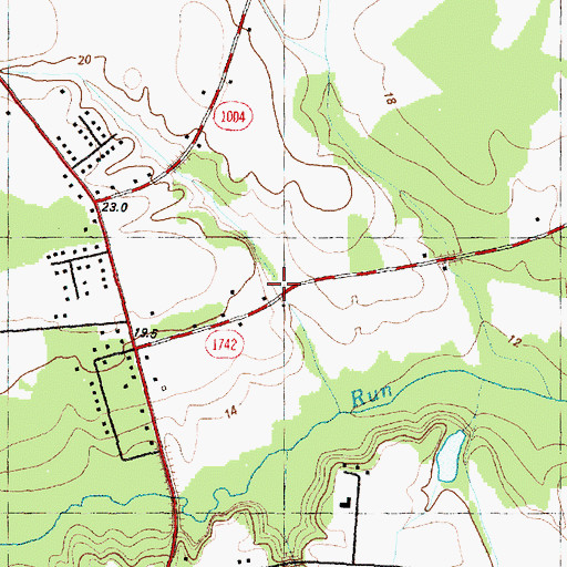 Topographic Map of Hugo Fire Department, NC