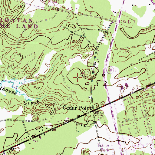 Topographic Map of Western Carteret Fire Department and Emergency Medical Services, NC