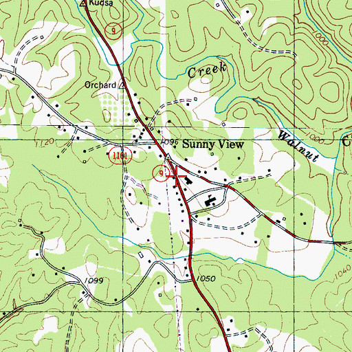 Topographic Map of Sunny View Fire and Rescue Station 1, NC