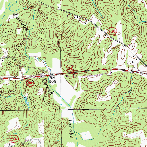 Topographic Map of Jacobs Creek Fire Department, NC