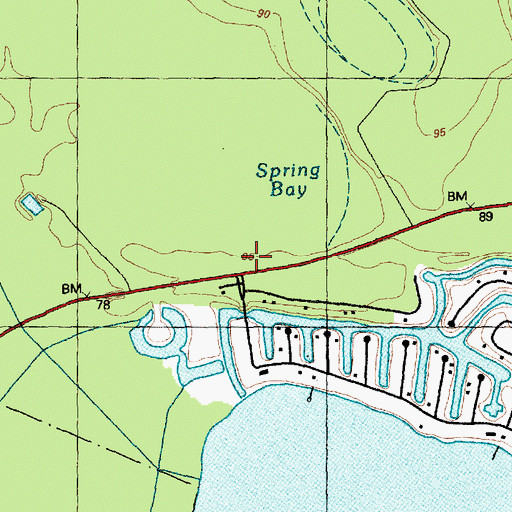 Topographic Map of Bay Tree Lakes Volunteer Fire Department, NC