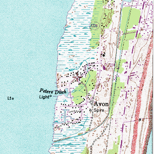 Topographic Map of Avon Fire Department Station 46, NC