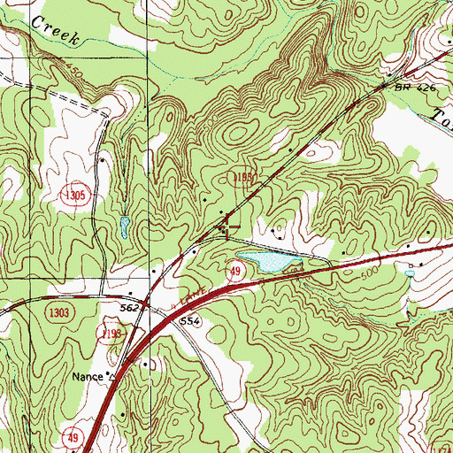 Topographic Map of Farmer Volunteer Fire Department, NC