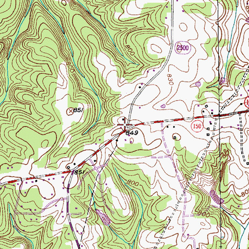 Topographic Map of Northeast Guilford Volunteer Fire Department Station 33, NC