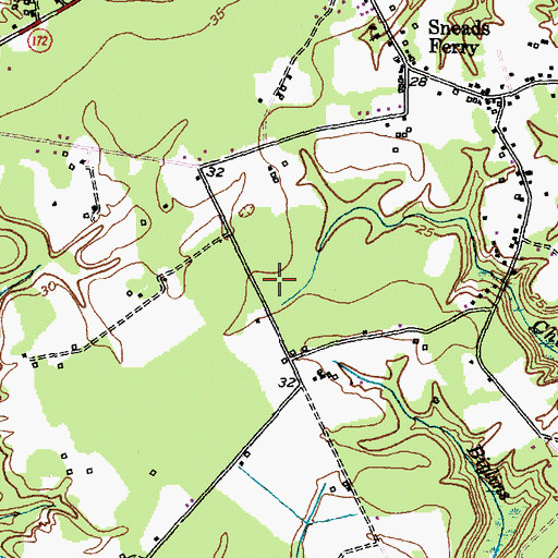 Topographic Map of Sneads Ferry Volunteer Fire Department, NC