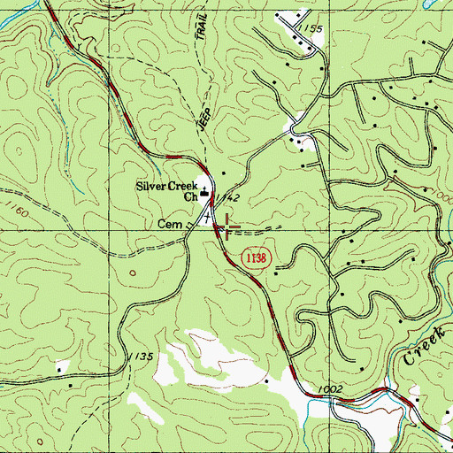 Topographic Map of Mill Spring Volunteer Fire Department Station 2, NC