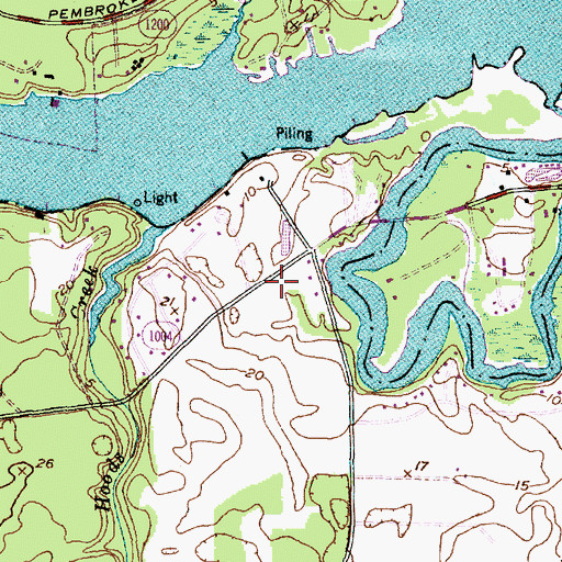 Topographic Map of Number 7 Township Volunteer Fire Department, NC