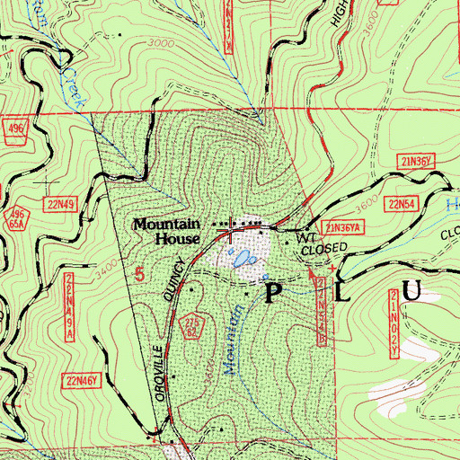 Topographic Map of Mountain House, CA