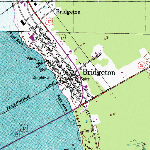 Topographic Map of Tri - Community Volunteer Fire District, NC